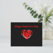 CARTE CARDIAQUE HEUREUSE SAINTE-VALENTIN RED (Debout devant)