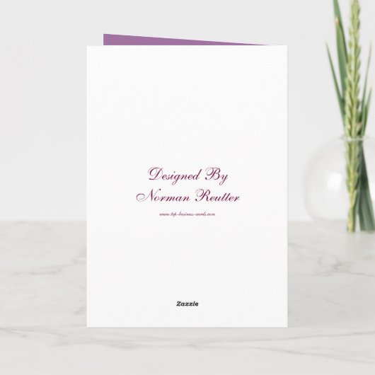 Carte cardiaque violette (Dos)