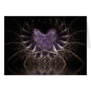 Carte cardiaque violette fractée