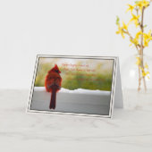 Carte Cardinal avec le visiteur du poème de ciel (Fleur jaune)