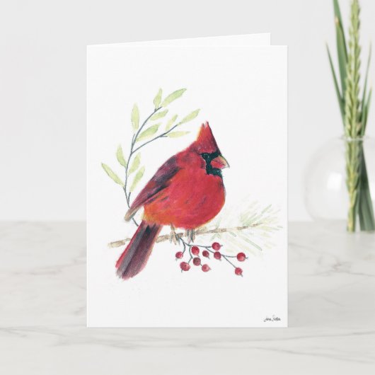 Carte Cardinal Berries Card (Devant)