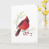 Carte Cardinal Berries Card (Fleur jaune)
