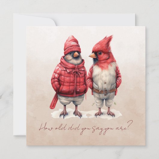 Carte Cardinal Birthday Card Quel Âge Avez-Vous Dit Être (Devant)
