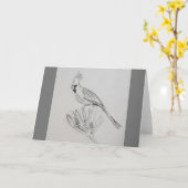 Carte Cardinal Blank Folked Greeting Card (Fleur jaune)
