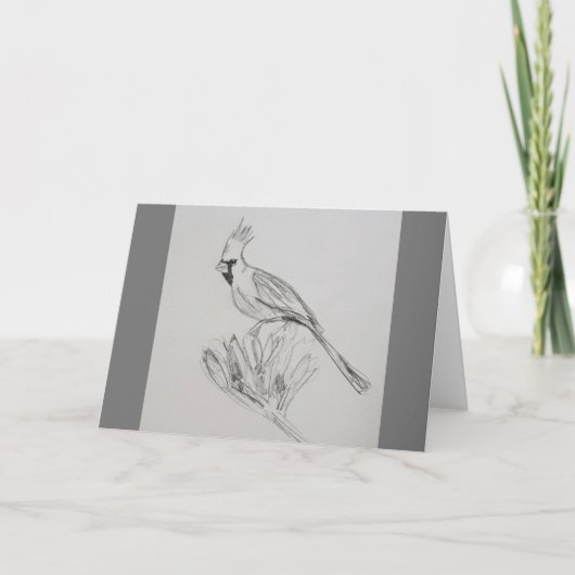 Carte Cardinal Blank Folked Greeting Card (Devant)