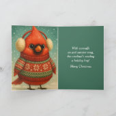 Carte Cardinal Capriceux en Cache-Oreilles de Noël  (Intérieur)
