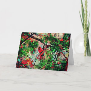Carte Cardinal Christmas Bird Faith Card John 3:16