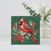 Carte Cardinal Christmas Grey Card (Debout devant)