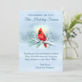 Carte Cardinal Christmas Sympathy Condolence Holiday (Debout devant)