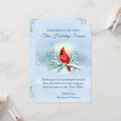 Carte Cardinal Christmas Sympathy Condolence Holiday (Devant/Arrière en situation)