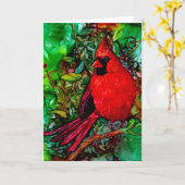 Carte Cardinal dans l'arbre (Fleur jaune)