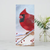 Carte Cardinal de Noël (Debout devant)