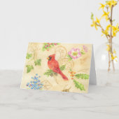 Carte Cardinal de Noël N'importe quelle occasion Vierge  (Fleur jaune)