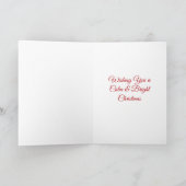 Carte Cardinal de Noël sur une branche enneigée (Intérieur)
