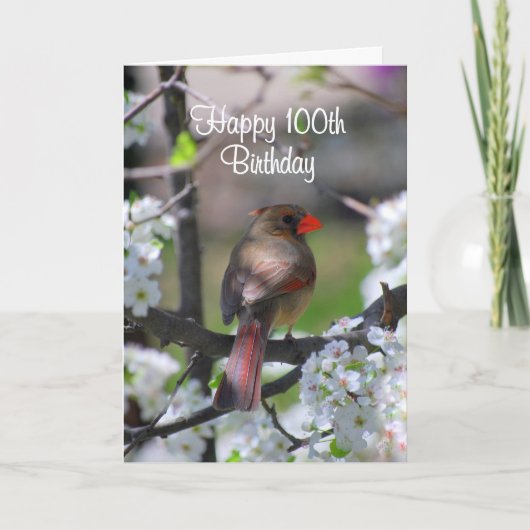 Carte Cardinal féminin 100e anniversaire (Devant)