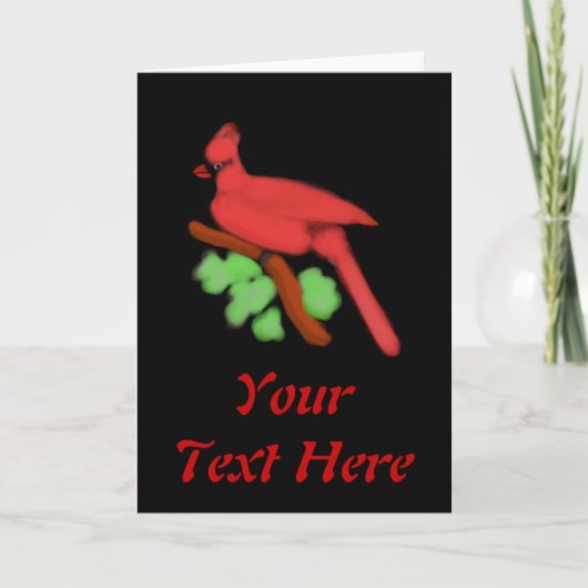 Carte Cardinal Greeting Card-Personnalisable (Devant)