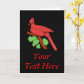 Carte Cardinal Greeting Card-Personnalisable (Fleur jaune)