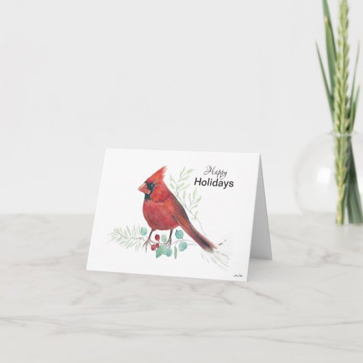 Carte Cardinal Happy Holidays Card (Devant)