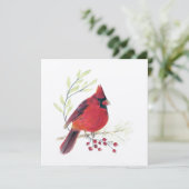 Carte Cardinal Red Bird Art (Debout devant)