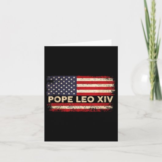 Carte Cardinal Robert Prevost Pape Léon Xiv 2025 Drapeau (Devant)
