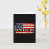 Carte Cardinal Robert Prevost Pape Léon Xiv 2025 Drapeau (Fleur jaune)