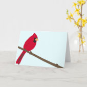 Carte Cardinal rouge (Fleur jaune)