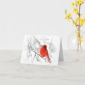 Carte Cardinal rouge (cartes de note) (Fleur jaune)