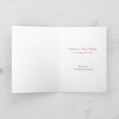 Carte Cardinal Rouge enneigé Noël Épigée (Intérieur)