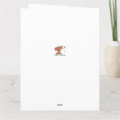 Carte Cardinal rouge Oiseaux Noël enneigés Arbres (Dos)