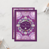 Carte Cardinal rouge Rosace (Devant/Arrière en situation)