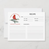 Carte Cardinal sur la branche de pin de la cuisine de (Devant)