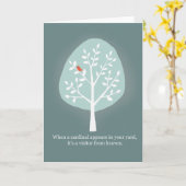 Carte Cardinal Sympathy deuil Désolé pour votre perte (Fleur jaune)