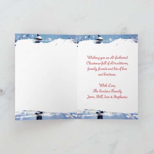 Carte Cardinal Themed Personalized Christmas (Intérieur)