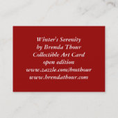 Carte cardinale d'art de sérénité d'hivers (Dos)