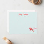 Carte Cardinale de neige de Noël (Devant/Arrière en situation)