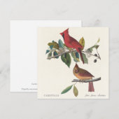 Carte Cardinals by John James Audubon (Devant / Derrière)