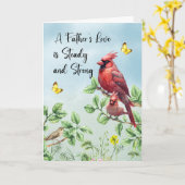 Carte Cardinaux de la Fête des Pères dans les Branches d (Fleur jaune)