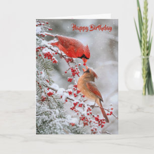 Carte Cardinaux de naissance avec des baies rouges en hi