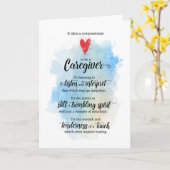 Carte Caregiver Typografic Watercolor Thank You (Fleur jaune)