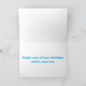 Carte Caresser avec tronçonneuse à l'anniversaire de gla (Intérieur)