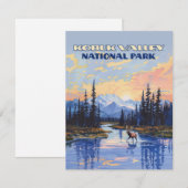 Carte Caribou Alaska du parc national de la vallée (Devant / Derrière)