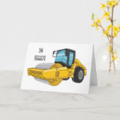 Carte Caricature à rouleaux de route (Fleur jaune)