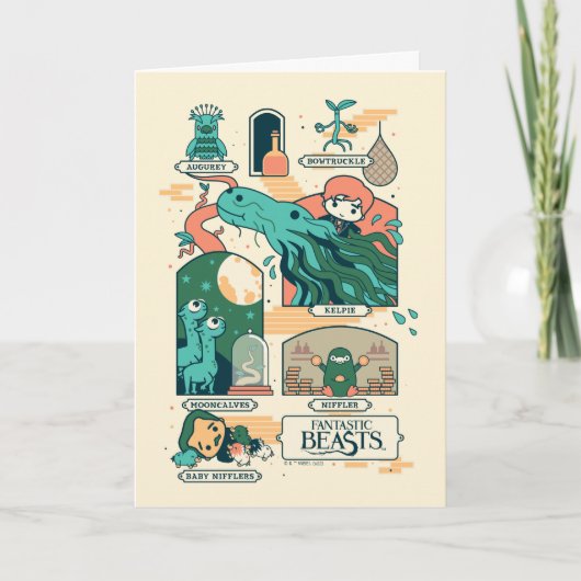 Carte Caricature Bêtes fantastiques Scènes (Devant)