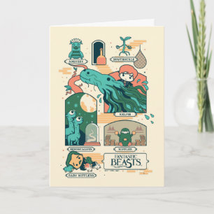 Carte Caricature Bêtes fantastiques Scènes