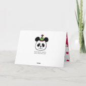 Carte Caricature Big Face Panda Anniversaire (Dos)