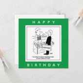 Carte Caricature Boucher & Chiropodiste Cockney Slang (Devant/Arrière en situation)