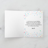 Carte Caricature Chien dalmate avec Confetti Anniversair (Intérieur)