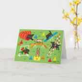 Carte Caricature d'agilité de l'extracteur jaune du Labr (Fleur jaune)