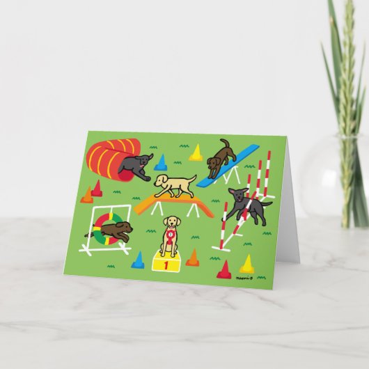 Carte Caricature d'agilité de l'extracteur jaune du Labr (Devant)