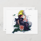 Carte Caricature d'Angleterre (Devant / Derrière)